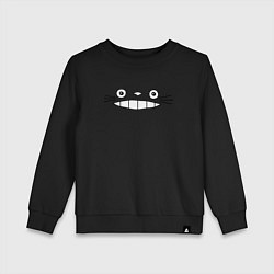 Свитшот хлопковый детский Totoro face, цвет: черный