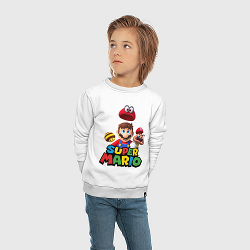 Детский свитшот Super Mario / Белый – фото 4
