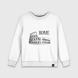 Свитшот хлопковый детский Rome Coliseum, цвет: белый