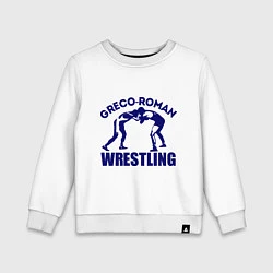 Свитшот хлопковый детский Greco-roman wrestling, цвет: белый