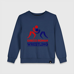 Свитшот хлопковый детский Greco-roman wrestling, цвет: тёмно-синий