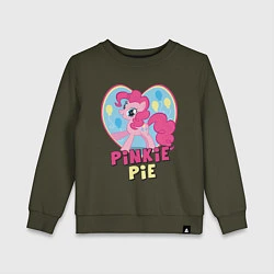 Свитшот хлопковый детский Pinkie Pie: in my heart, цвет: хаки