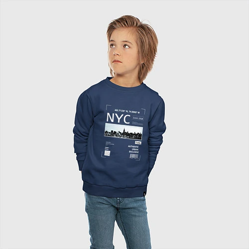 Детский свитшот NYC Style / Тёмно-синий – фото 4