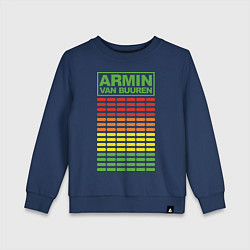 Свитшот хлопковый детский Armin van Buuren: EQ, цвет: тёмно-синий