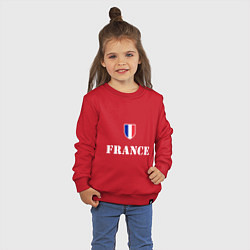 Свитшот хлопковый детский France, цвет: красный — фото 2