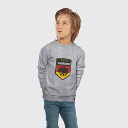 Свитшот хлопковый детский Germany Eagle, цвет: меланж — фото 2