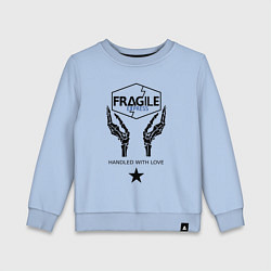 Свитшот хлопковый детский Fragile Express, цвет: мягкое небо