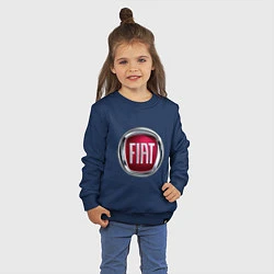Свитшот хлопковый детский FIAT logo, цвет: тёмно-синий — фото 2