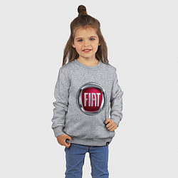 Свитшот хлопковый детский FIAT logo, цвет: меланж — фото 2