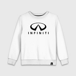 Свитшот хлопковый детский Infiniti logo, цвет: белый
