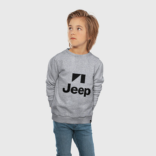 Детский свитшот Jeep logo / Меланж – фото 4