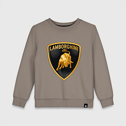 Свитшот хлопковый детский Lamborghini logo, цвет: утренний латте