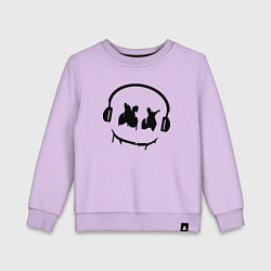 Свитшот хлопковый детский Marshmello Music, цвет: лаванда
