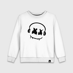 Свитшот хлопковый детский Marshmello Music, цвет: белый