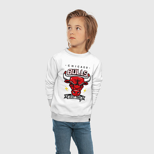 Детский свитшот Chicago Bulls est. 1966 / Белый – фото 4