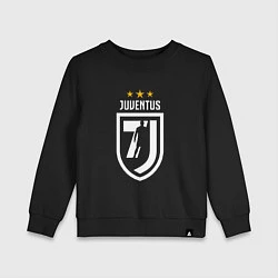 Свитшот хлопковый детский Juventus 7J, цвет: черный
