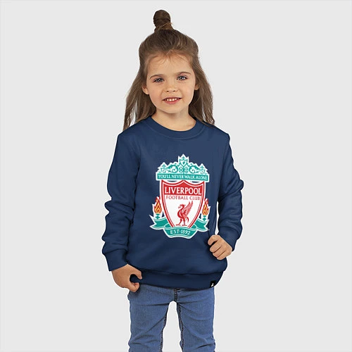 Детский свитшот Liverpool FC / Тёмно-синий – фото 3
