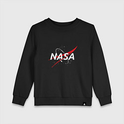 Свитшот хлопковый детский NASA: Space Arrow, цвет: черный