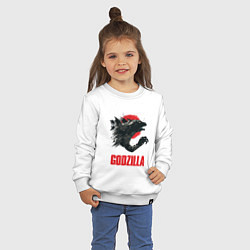 Свитшот хлопковый детский Godzilla: Red Sun, цвет: белый — фото 2