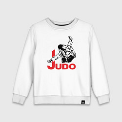 Свитшот хлопковый детский Judo Master, цвет: белый