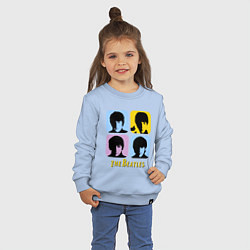 Свитшот хлопковый детский The Beatles: pop-art, цвет: мягкое небо — фото 2