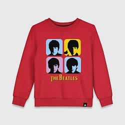 Свитшот хлопковый детский The Beatles: pop-art, цвет: красный
