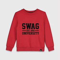 Свитшот хлопковый детский Swag University, цвет: красный
