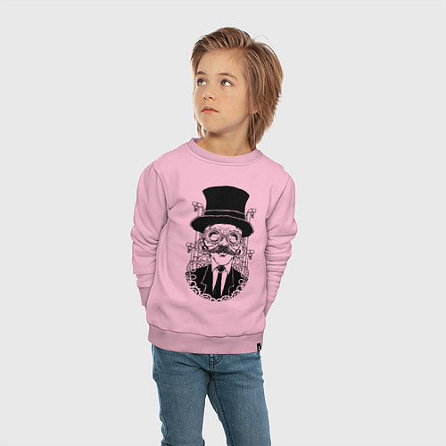 Детский свитшот Steampunk Man / Светло-розовый – фото 4