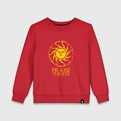 Свитшот хлопковый детский Praise The Sun, цвет: красный