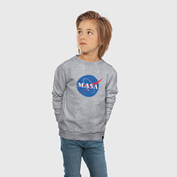 Свитшот хлопковый детский NASA: Masa, цвет: меланж — фото 2