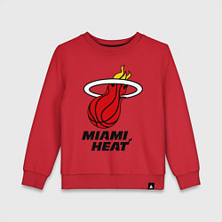 Свитшот хлопковый детский Miami Heat-logo, цвет: красный