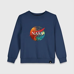 Свитшот хлопковый детский NASA: Nebula, цвет: тёмно-синий