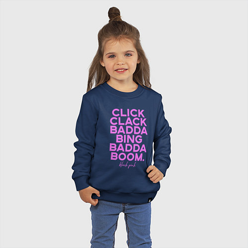 Детский свитшот Click Clack Black Pink / Тёмно-синий – фото 3