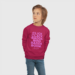 Свитшот хлопковый детский Click Clack Black Pink, цвет: маджента — фото 2