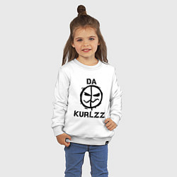 Свитшот хлопковый детский HU: Da Kurlzz, цвет: белый — фото 2