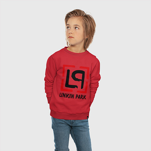 Детский свитшот Linkin park / Красный – фото 4