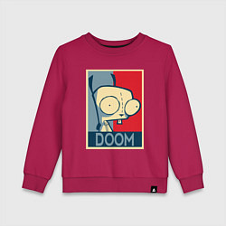 Свитшот хлопковый детский Doom Zim, цвет: маджента