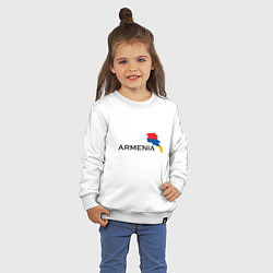 Свитшот хлопковый детский Armenia, цвет: белый — фото 2