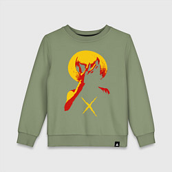 Свитшот хлопковый детский Going to new world, цвет: авокадо