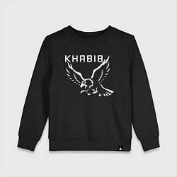 Свитшот хлопковый детский Khabib Eagle, цвет: черный