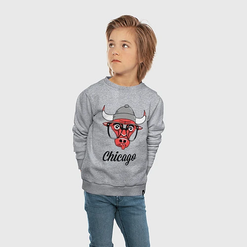 Детский свитшот Chicago SWAG / Меланж – фото 4