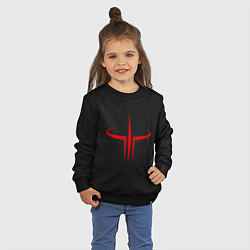 Свитшот хлопковый детский Quake logo, цвет: черный — фото 2