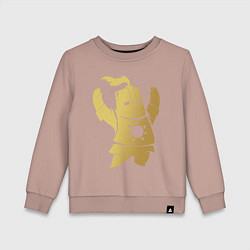 Свитшот хлопковый детский Praise the Sun!, цвет: пыльно-розовый