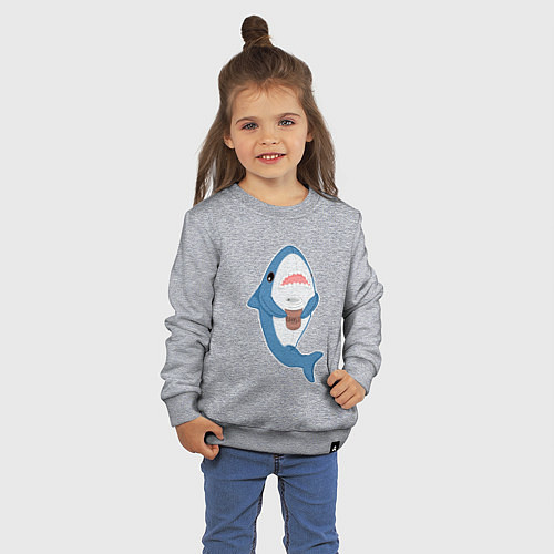 Детский свитшот Hype Shark / Меланж – фото 3