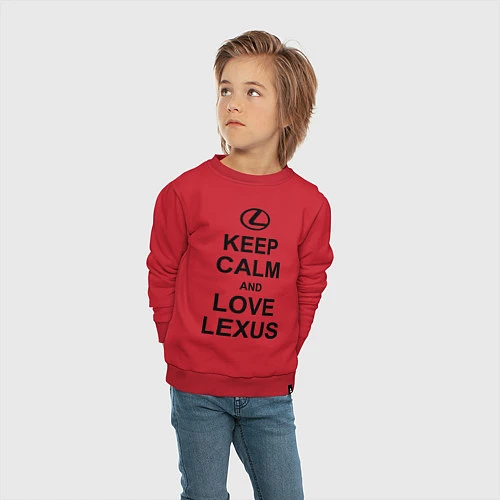 Детский свитшот Keep Calm & Love Lexus / Красный – фото 4
