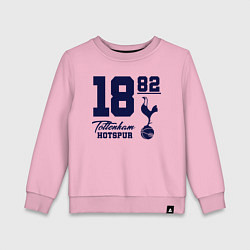 Свитшот хлопковый детский FC Tottenham 1882, цвет: светло-розовый