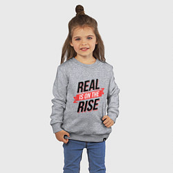 Свитшот хлопковый детский Real Rise цвета меланж — фото 2