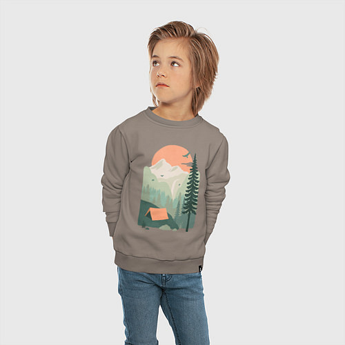 Детский свитшот Wood Adventure / Утренний латте – фото 4