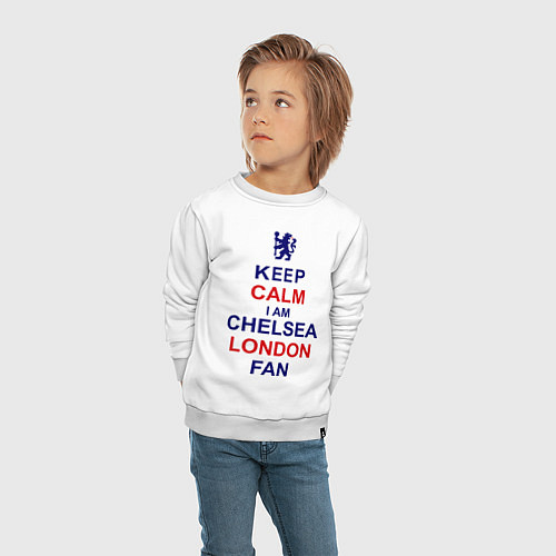 Детский свитшот Keep Calm & Chelsea London fan / Белый – фото 4