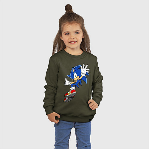 Детский свитшот Sonic / Хаки – фото 3